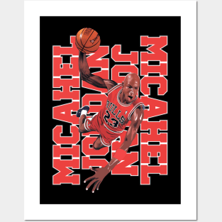 Michael Jordan Slam Dunk Style Posters and Art